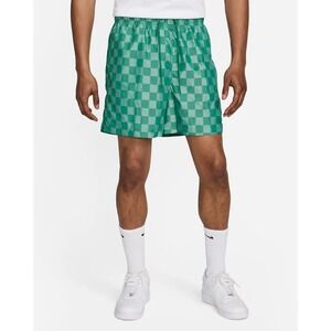 Nike Club Flow Checkered FN3098 447 Mens Green shorts XXL  Brand New‎ $60